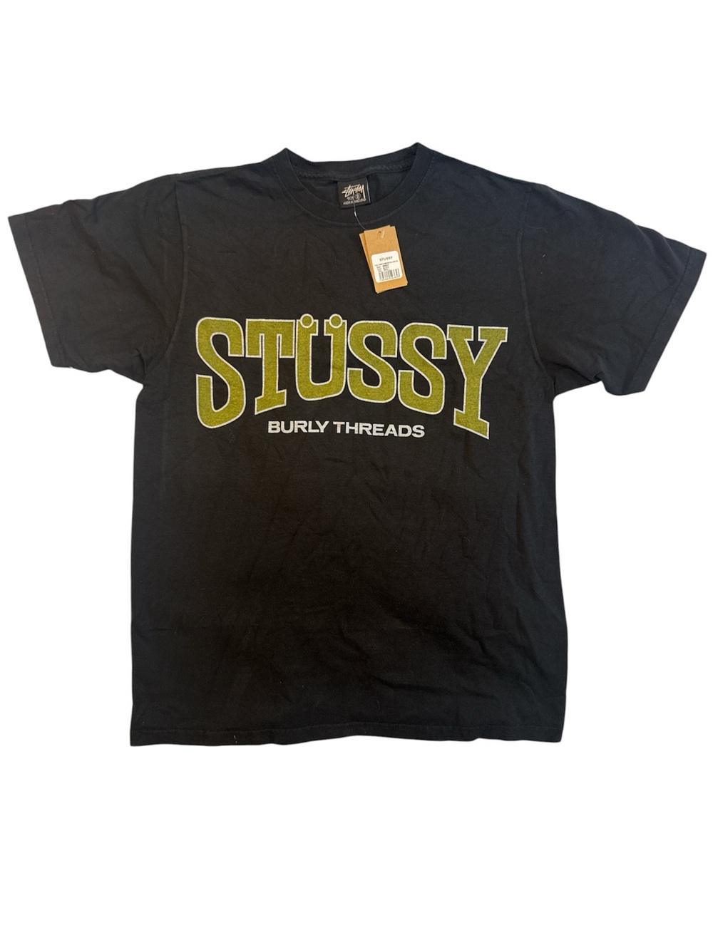 Stussy- Burley Threads Pigment Dyed Tee in Black